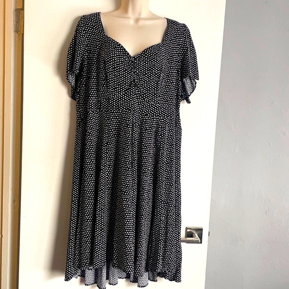 Torrid size 3 Black dress with white polkadots - Picture 1 of 4